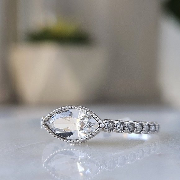 Official Swarovski Marquise Crystal ring, 925 Sterling Silver - Picture 6 of 10